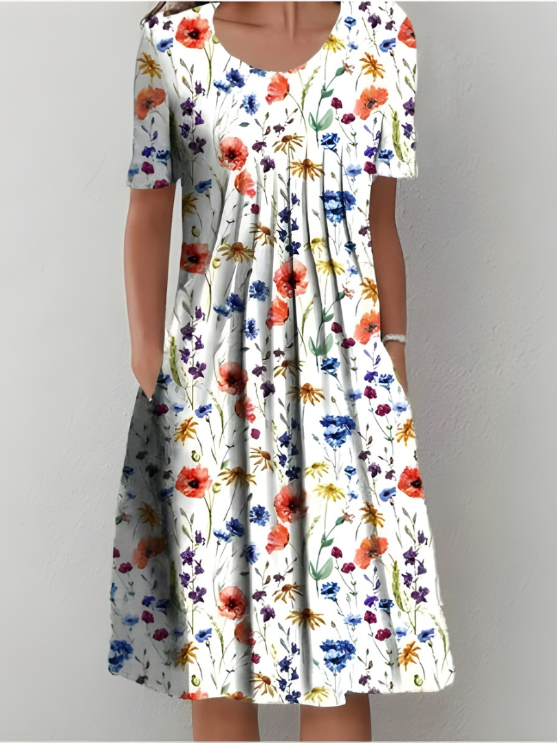 Amelia - Soft-Touch Pleated Dress