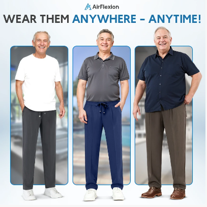 ⏳Limited-time 50% off⏰AirFlexion - Pull On Ice Silk Stretch Smart Casual Pants