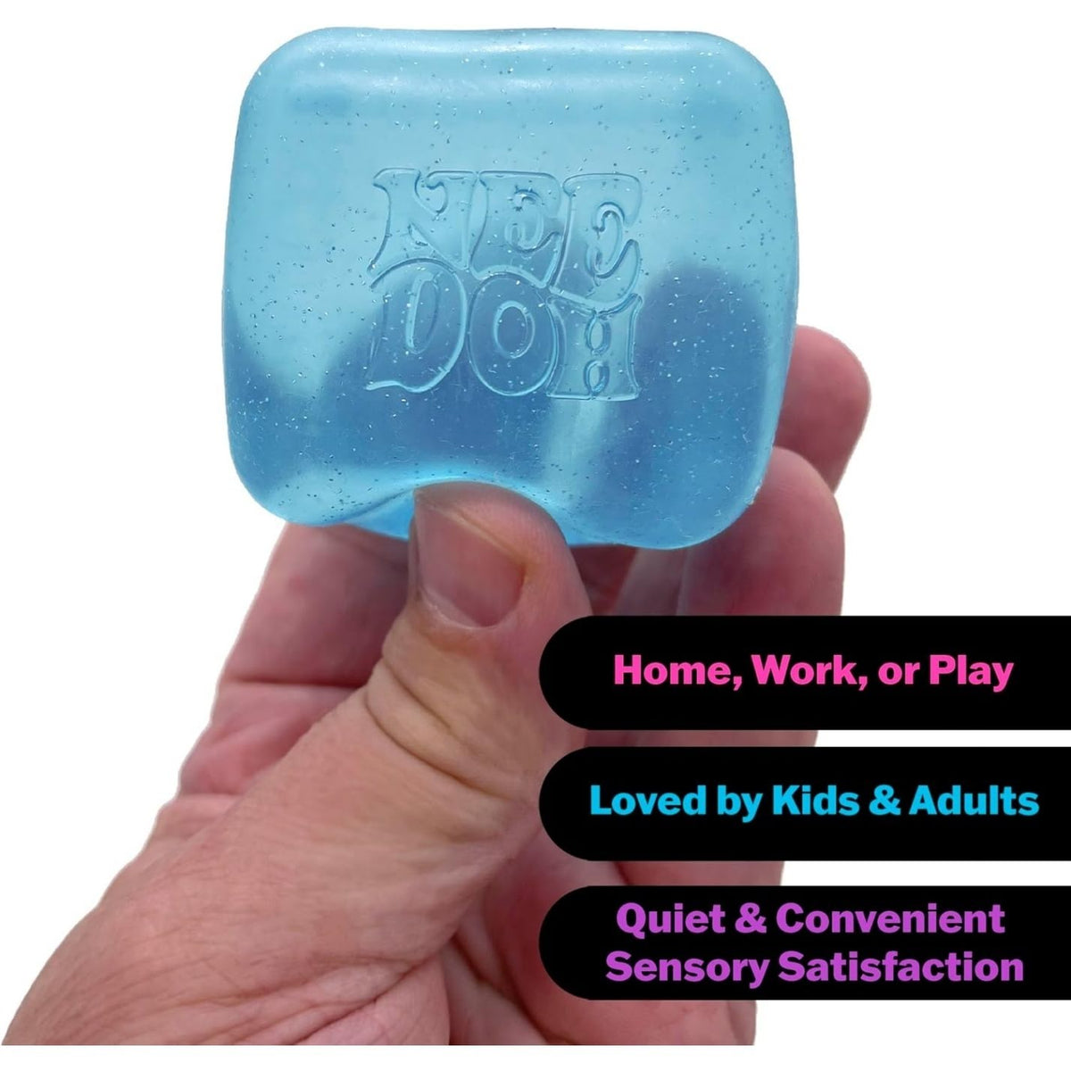 NeeDoh Nice Cube – Solid Squish – Pink