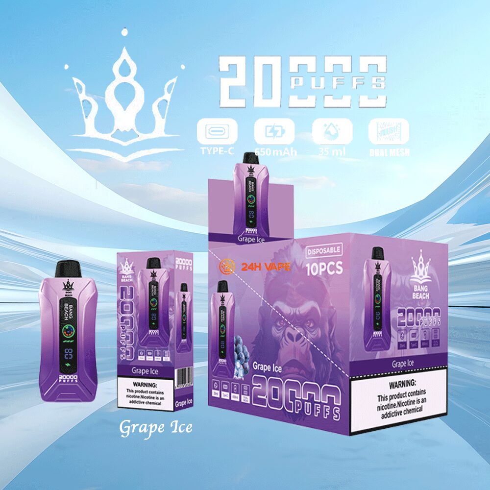 Bang Beach 20000 20K Puffs 0% 2% 3% 5% Nicotine New LED Display Vape Electronic Cigarette Pod