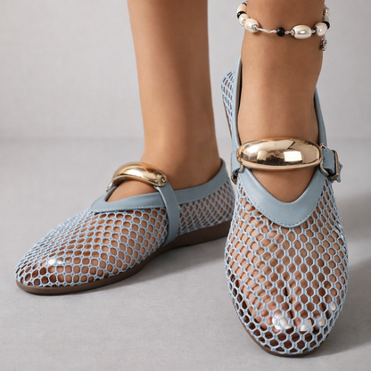 Auberine - Cushioned Mary Jane Ballerinas