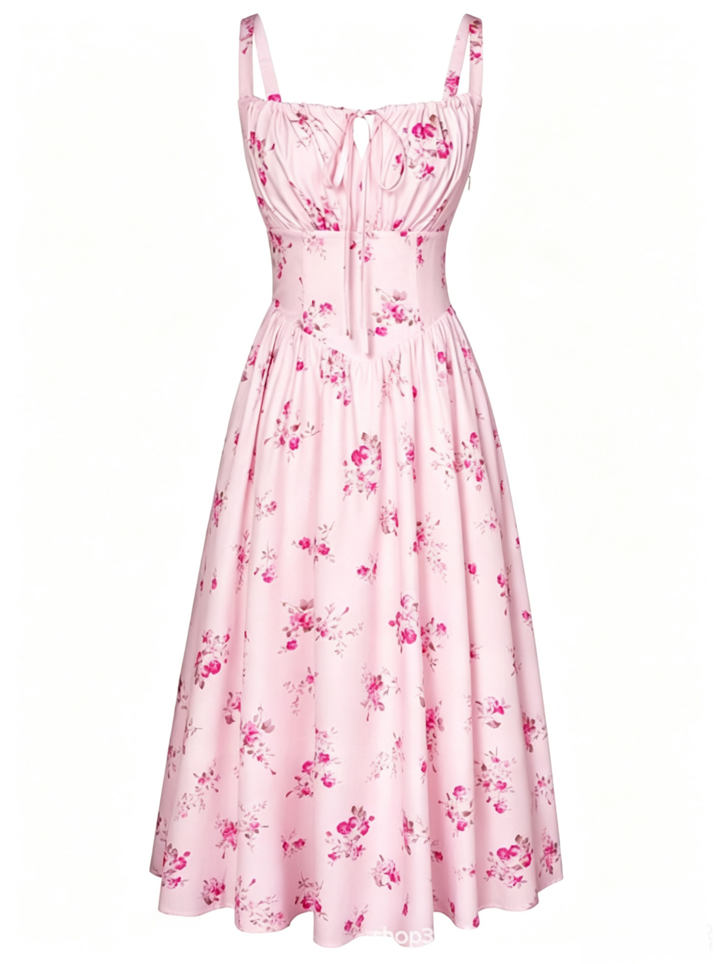 🌸 HOT SELLER | 50% OFF Women's Floral Corset Midi Dress – Summer Vacation Milkmaid Sundress