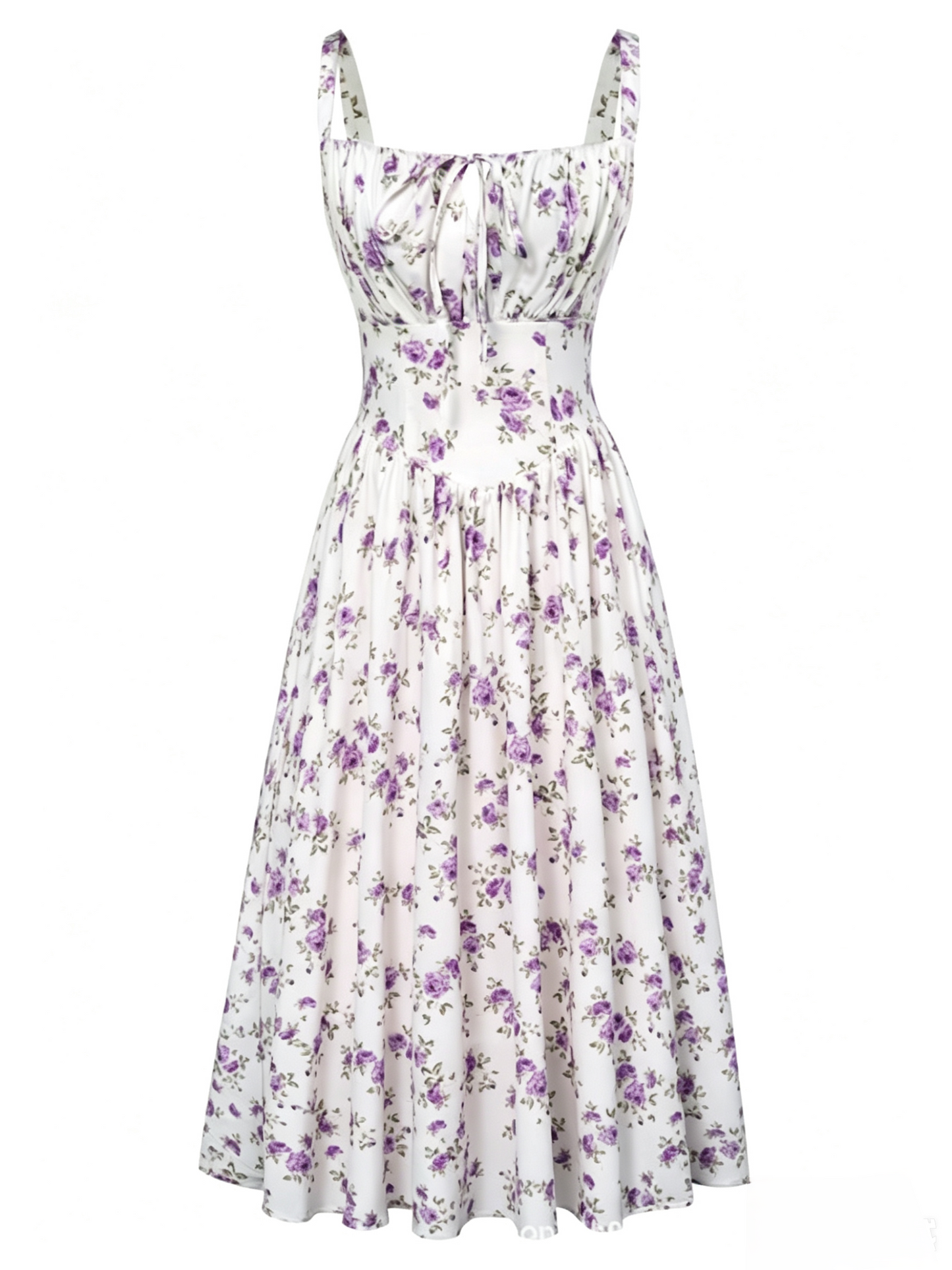 🌸 HOT SELLER | 50% OFF Women's Floral Corset Midi Dress – Summer Vacation Milkmaid Sundress