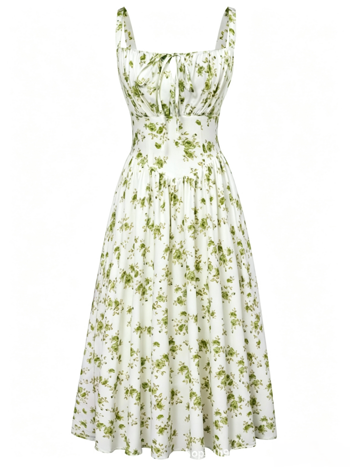 🌸 HOT SELLER | 50% OFF Women's Floral Corset Midi Dress – Summer Vacation Milkmaid Sundress