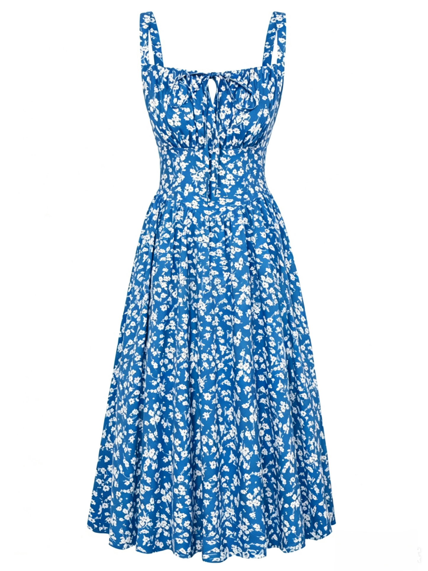 🌸 HOT SELLER | 50% OFF Women's Floral Corset Midi Dress – Summer Vacation Milkmaid Sundress