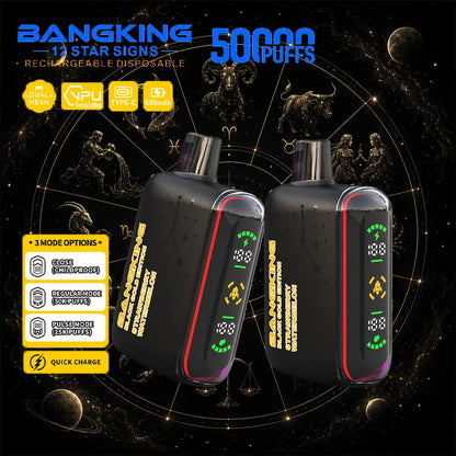 Bang King 12 Star Signs 50K 50000 Puffs Dual Mesh LED Display Disposable Vape