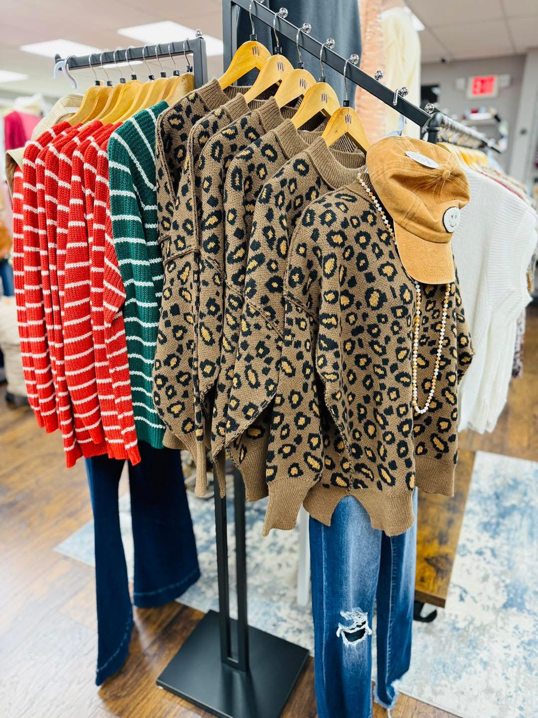 Lauren Leopard Sweater Mocha