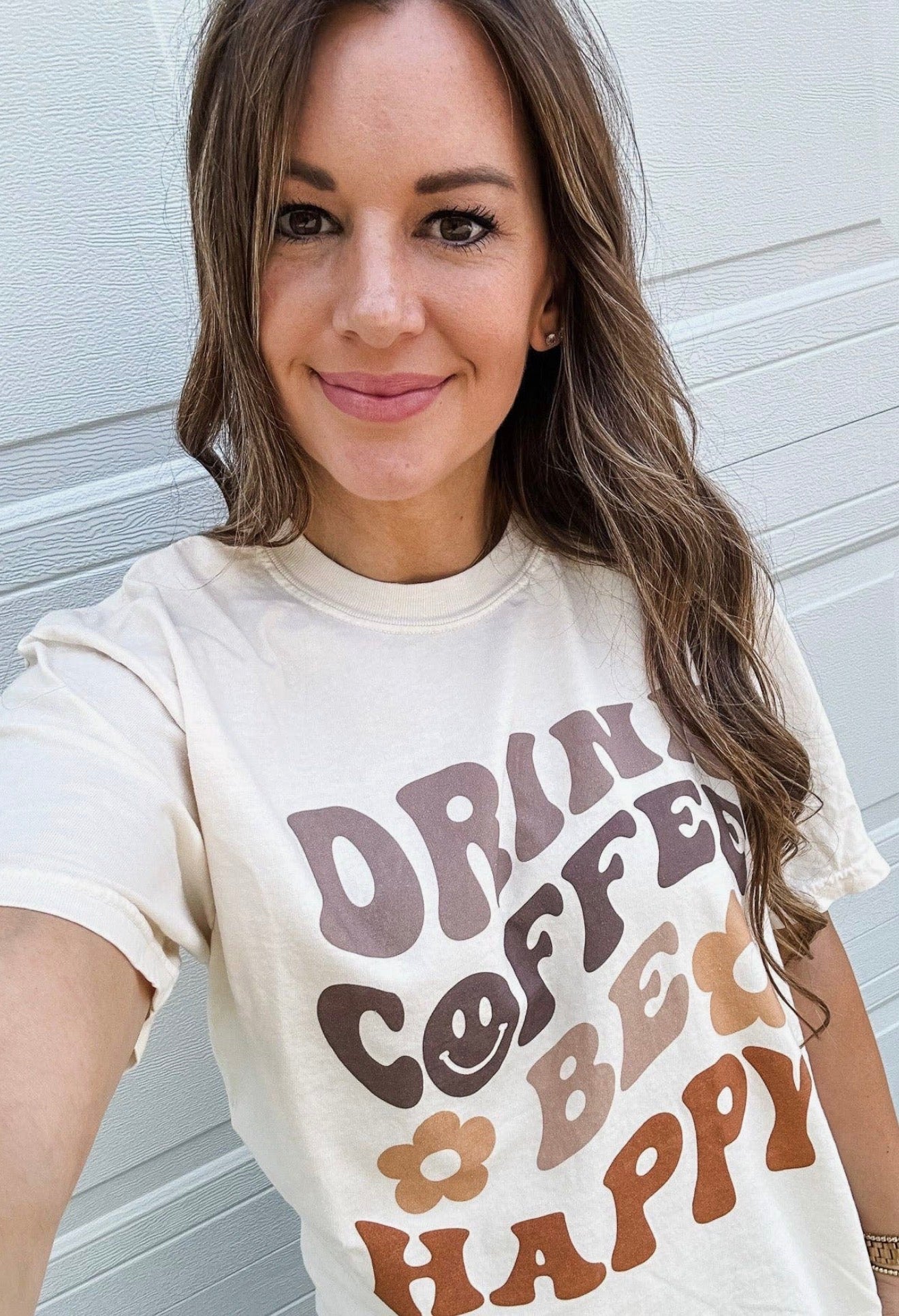 Comfort Colors Drink Coffee Be Happy Tee