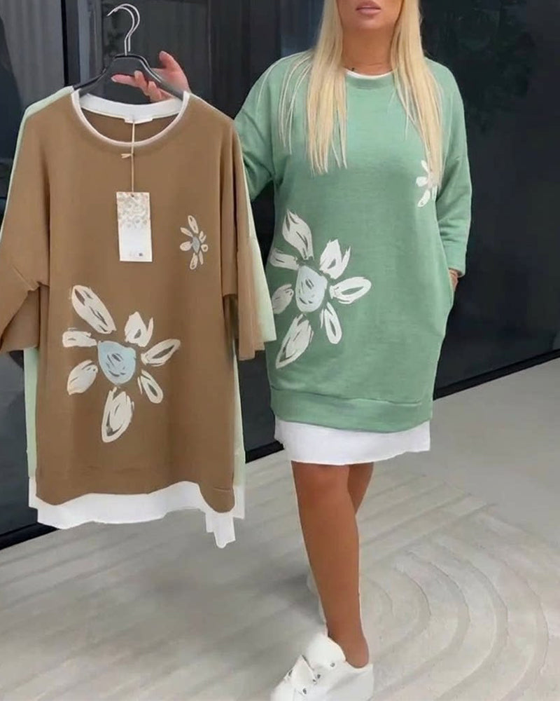 Helia - Soft-Touch Sweatshirt Dress