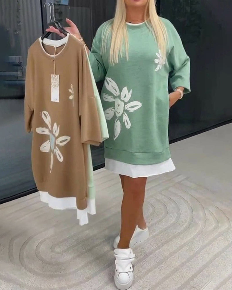 Helia - Soft-Touch Sweatshirt Dress