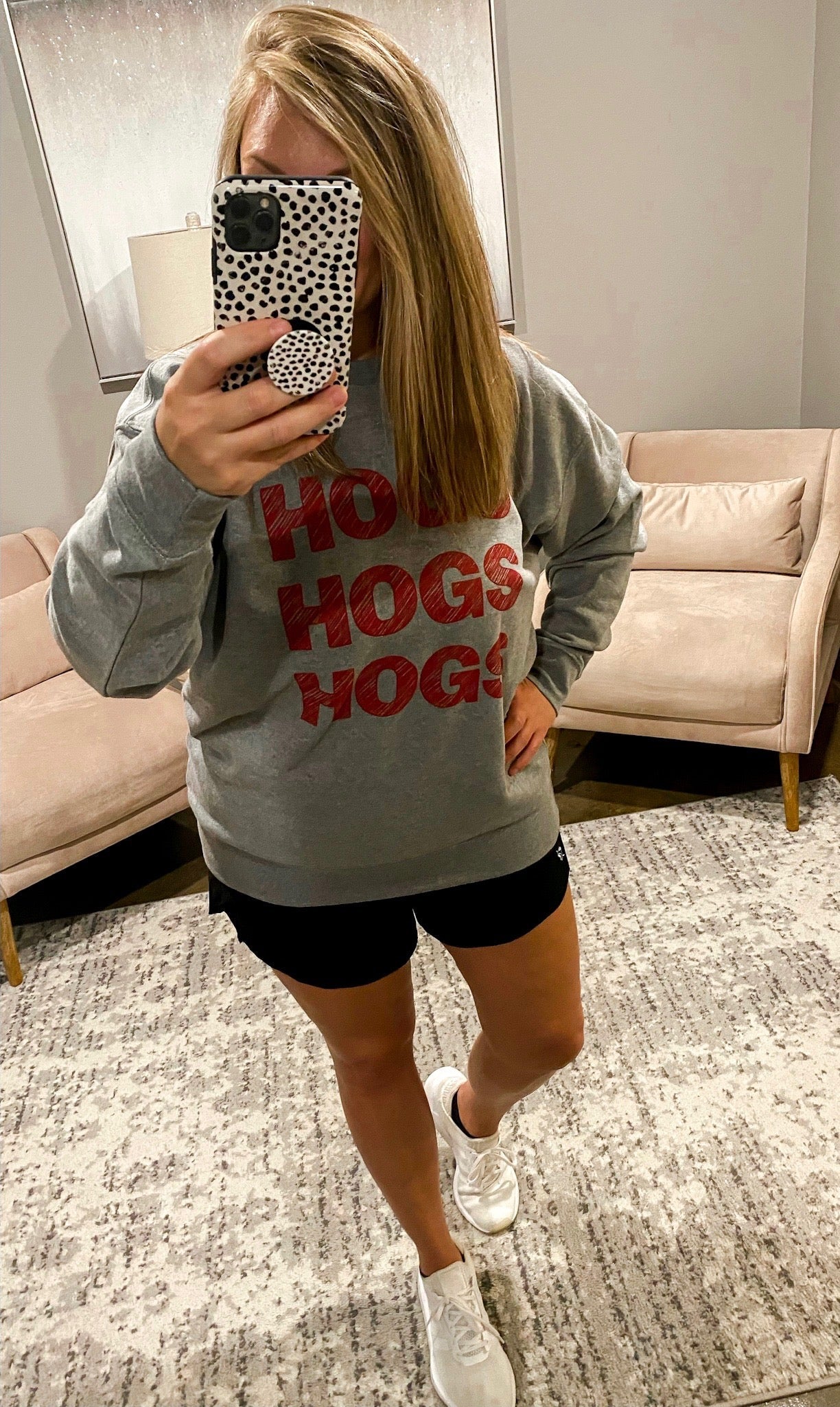 Hogs Hogs Hogs Cozy Sweatshirt Ash Grey
