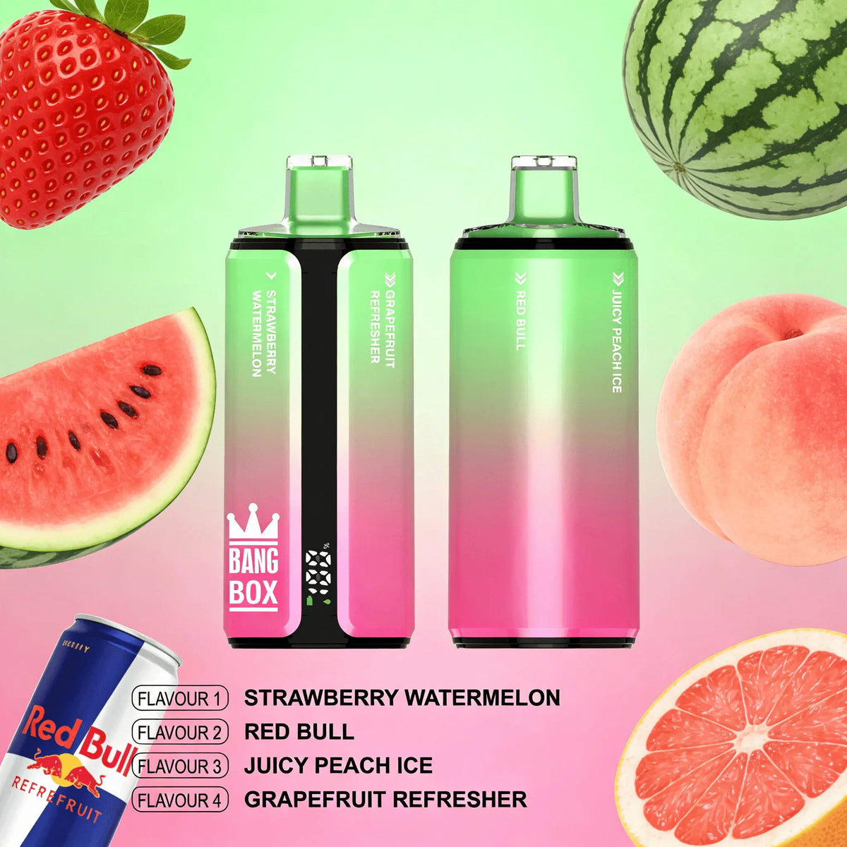 Bang Box 160000 160K Puffs 4 In 1 Flavors Original Rechargeable LED Display Disposable Vape