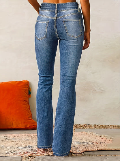 Evarra - Soft-Stretch High-Rise Flared Jeans
