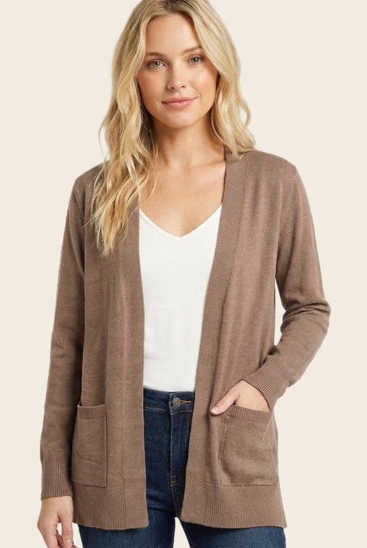 Basic Everyday Cardigan Mocha