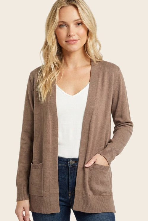 Basic Everyday Cardigan Mocha