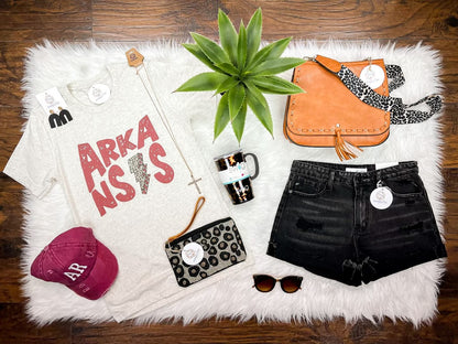 Arkansas Leopard Vintage Graphic Tee