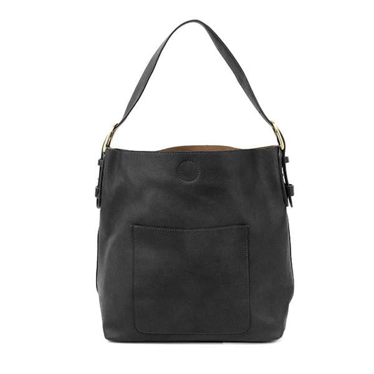 2 PC Joy Susan Classic Hobo Handbag Set Black