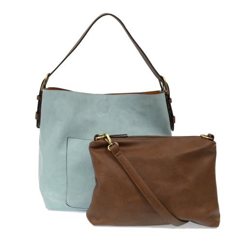2 PC Joy Susan Classic Hobo Handbag Set Blue Sugar
