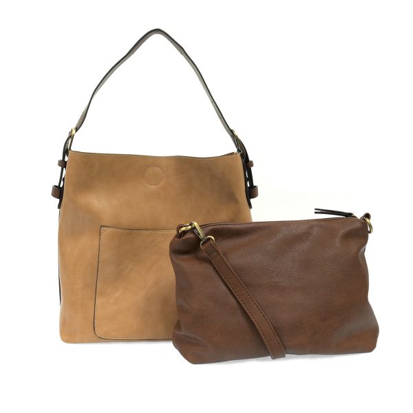 2 PC Joy Susan Classic Hobo Handbag Set Camel
