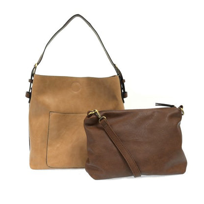 2 PC Joy Susan Classic Hobo Handbag Set Camel