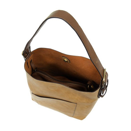 2 PC Joy Susan Classic Hobo Handbag Set Camel