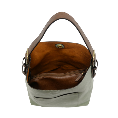 2 PC Joy Susan Classic Hobo Handbag Set Dusty Sage