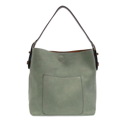 2 PC Joy Susan Classic Hobo Handbag Set Dusty Sage
