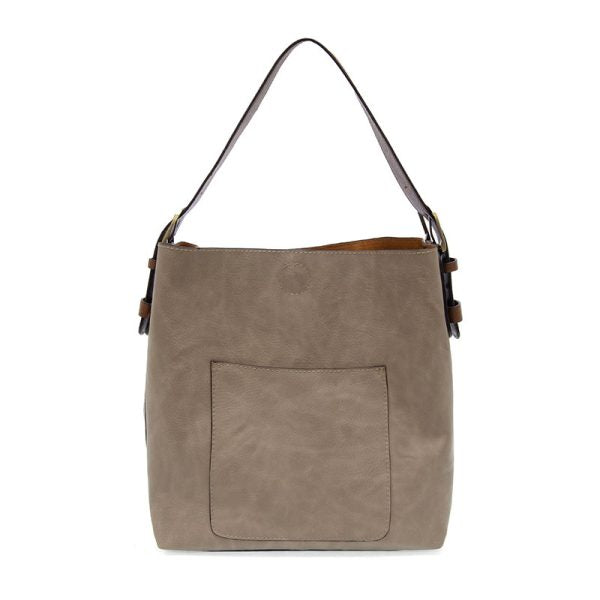 2 PC Joy Susan Classic Hobo Handbag Set Heathered Grey