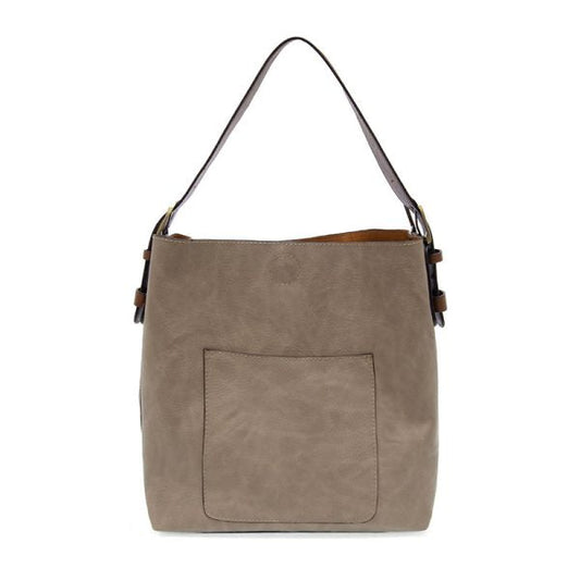 2 PC Joy Susan Classic Hobo Handbag Set Heathered Grey