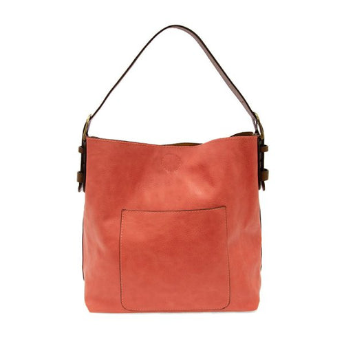 2 PC Joy Susan Classic Hobo Handbag Set Living Coral