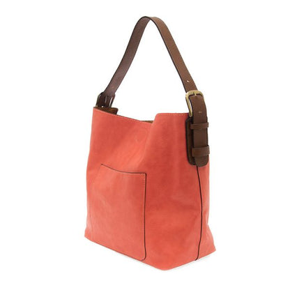 2 PC Joy Susan Classic Hobo Handbag Set Living Coral