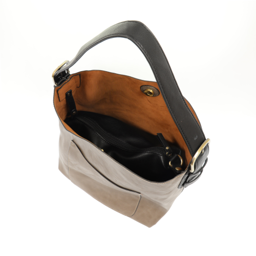 2 PC Joy Susan Classic Hobo Handbag Set Mushroom