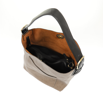 2 PC Joy Susan Classic Hobo Handbag Set Mushroom