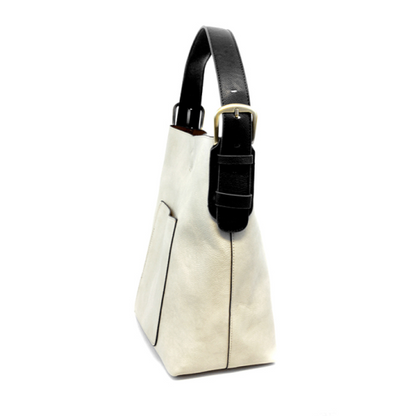 2 PC Joy Susan Classic Hobo Handbag Set Stone