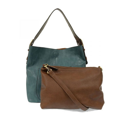 2 PC Joy Susan Classic Hobo Handbag Set Teal-ish