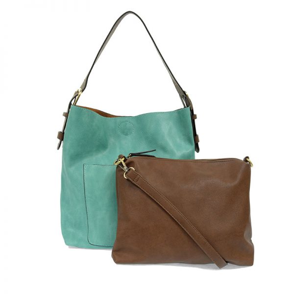 2 PC Joy Susan Classic Hobo Handbag Set Turquoise