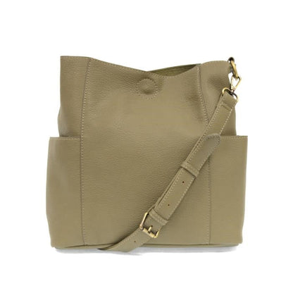 2 PC Joy Susan Kayleigh Side Pocket Bucket Bag Set Sage