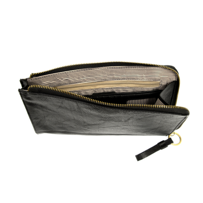 2 PC Karina Convertible Wristlet & Wallet Set Black