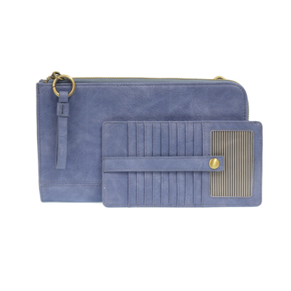 2 PC Karina Convertible Wristlet & Wallet Set Peri Blue