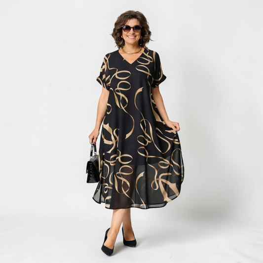 Ismara - Lightweight V-Neck Midi Dress