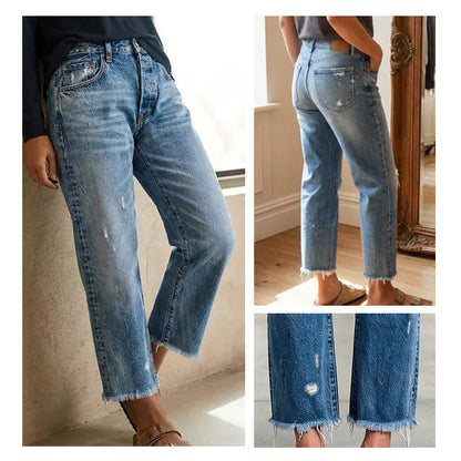 Zelda - Premium Stretch Cropped Jeans