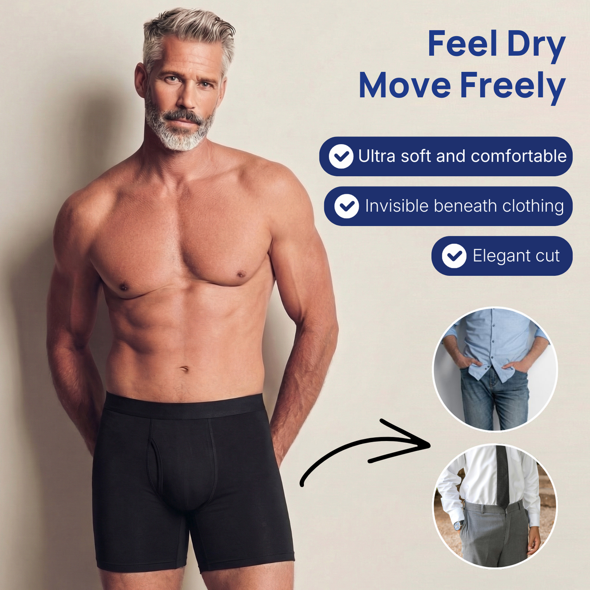 🔥 BUY 1 GET 1 FREE! 💙 Men’s Ultra-Absorbent Incontinence Boxer Briefs ✨ Comfortable Fit, Discreet Protection & All-Day Confidence