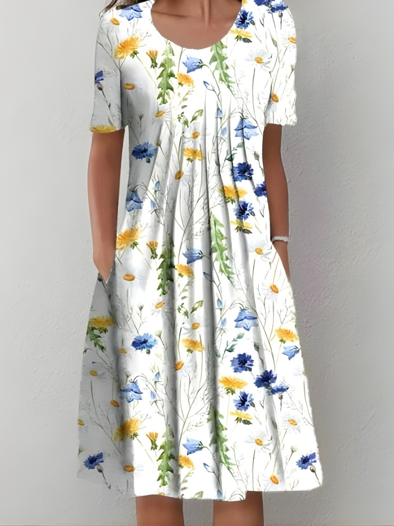 Amelia - Soft-Touch Pleated Dress