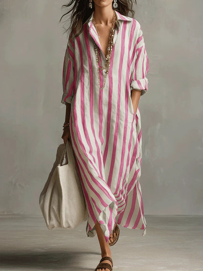 Xanthe - Breezy Linen Maxi Dress