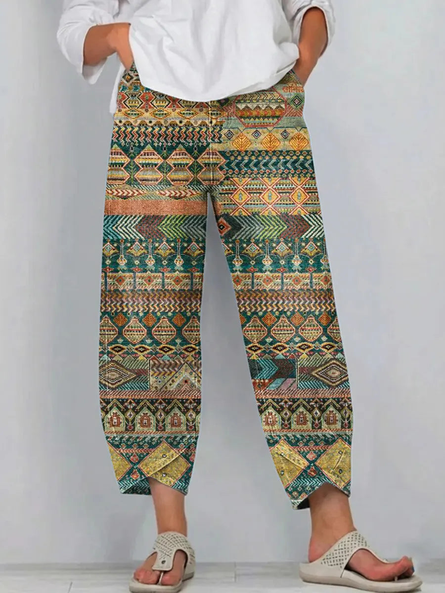 Women's Vintage Art Print Jeans