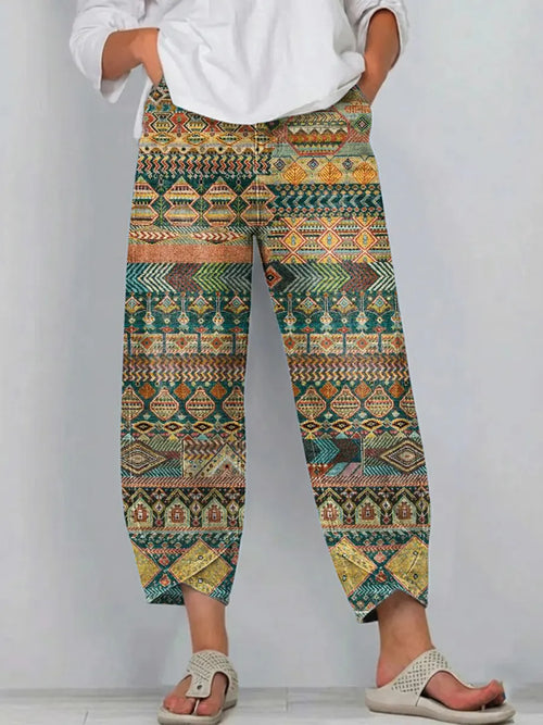 Women's Vintage Art Print Jeans