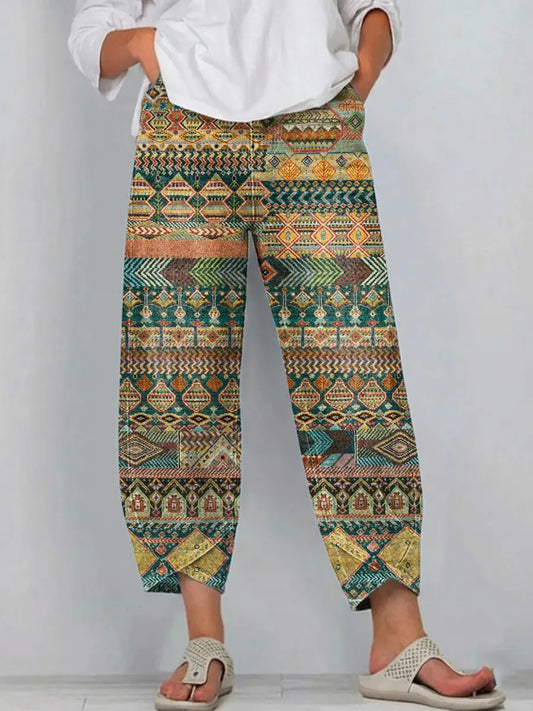 Women's Vintage Art Print Jeans