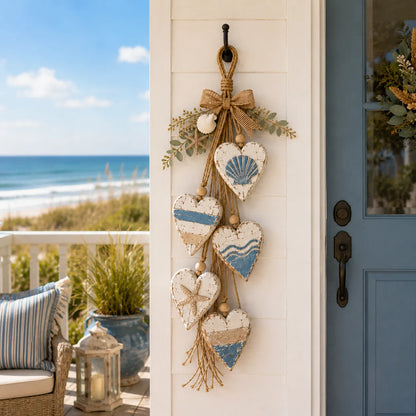 Alinora - Distressed Heart Tassel Wall Accent