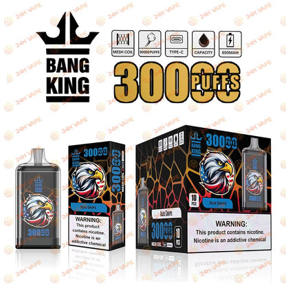 Bang King Crystal 30000 30K Puffs 2% 3% 5% Nicotine Hottest Disposable Vape
