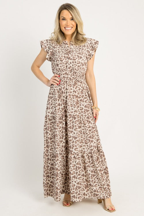 Gabby Leopard Maxi Dress